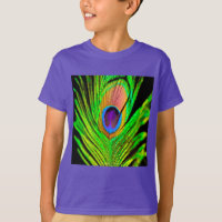 Neon Colors Peacock Feather