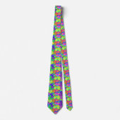 Neon Colors Question Mark Necktie Krawatte (Vorderseite)