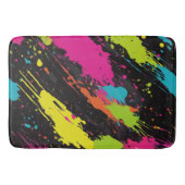 Neon Colors Retro Paint Spritzer Badematte (Vorderseite)