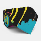 Neon Colors Retro Paint Spritzer Krawatte (Gerollt)