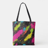 Neon Colors Retro Paint Spritzer Tasche (Rückseite)