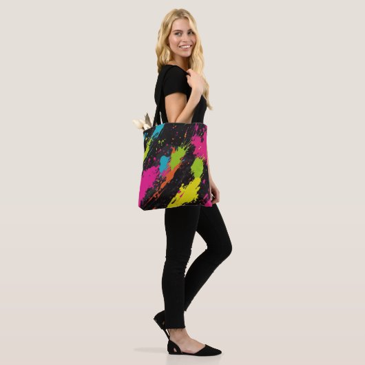 Neon Colors Retro Paint Spritzer Tasche (Am Model)