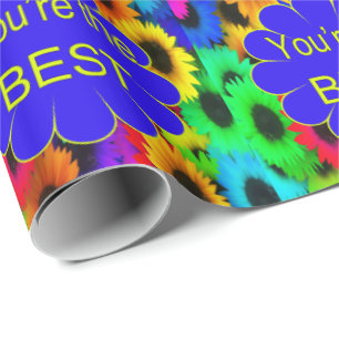 Neon Colors Sonnenblumen Sie sind die besten Geschenkpapier