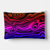 Neon Colors Waves Zubehörtasche (Rückseite)