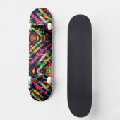 Neon Confetti Party Skateboard (Vorderseite)