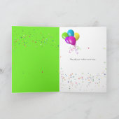 Neon Contemporary Birthday Design Karte (Innenseite)