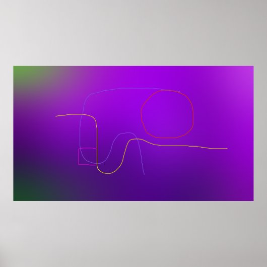 Neon Contours Poster (Vorne)