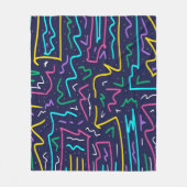 Neon Contrast Space Art Fleecedecke (Vorderseite)