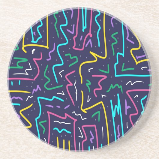Neon Contrast Space Art Getränkeuntersetzer (Vorne)