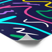 Neon Contrast Space Art Poster (Ecke)