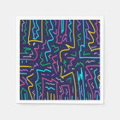 Neon Contrast Space Art Serviette (Vorderseite)