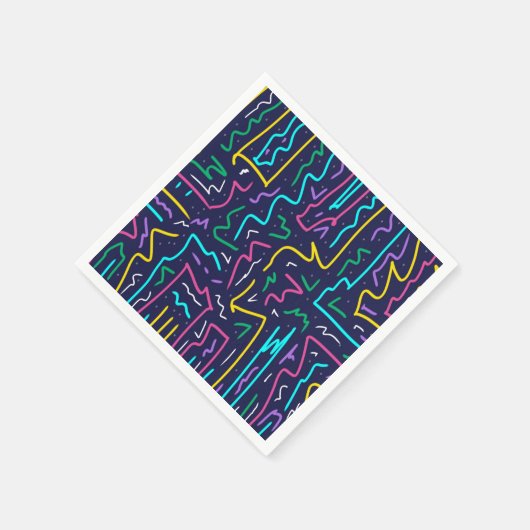 Neon Contrast Space Art Serviette (Ecke)