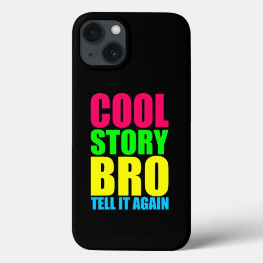 Neon Cool Story Bro Case-Mate iPhone Hülle (Rückseite)