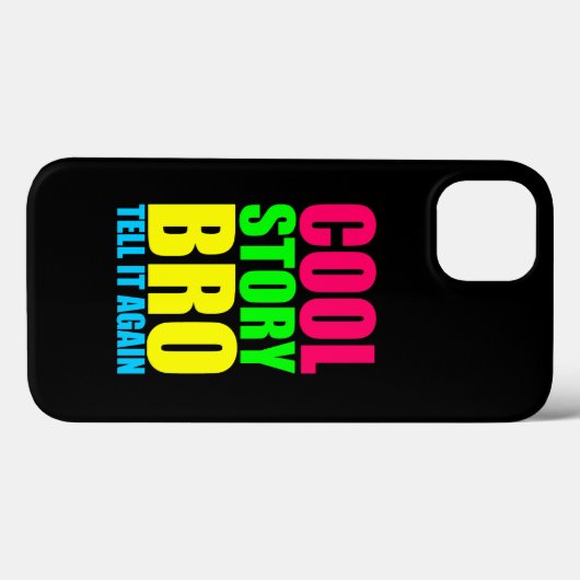 Neon Cool Story Bro Case-Mate iPhone Hülle (Rückseite (Horizontal))