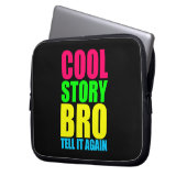 Neon Cool Story Bro Laptopschutzhülle (Vorderseite Links)