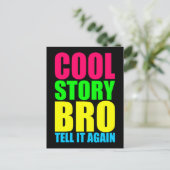 Neon Cool Story Bro Postkarte (Stehend Vorderseite)