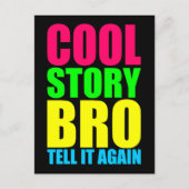 Neon Cool Story Bro Postkarte (Vorderseite)