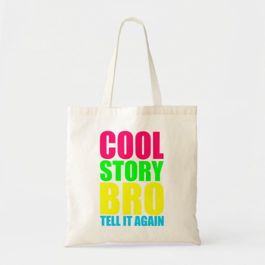 Neon Cool Story Bro Tragetasche (Vorne)