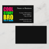 Neon Cool Story Bro Visitenkarte (Vorne/Hinten)