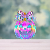 Neon Coquette Halloween Pumpkin Acrylschild (Neutral)
