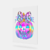 Neon Coquette Halloween Pumpkin Acrylschild (Winkel)
