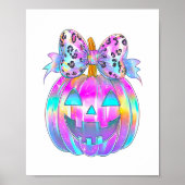Neon Coquette Halloween Pumpkin Poster (Vorne)