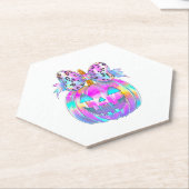 Neon Coquette Halloween Pumpkin Untersetzer (angewinkelt)