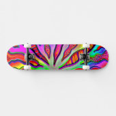 Neon Coral Branch Skateboard (Horizontal)