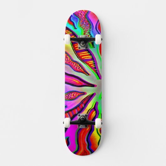 Neon Coral Branch Skateboard (Vorderseite)
