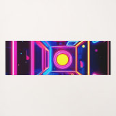 Neon Corridor: Eine digitale Odyssee Yogamatte (Rückseite (Horizontal))