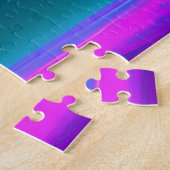 Neon Cosmic Cloudscape mit Twinkling Stars Puzzle (Seite)