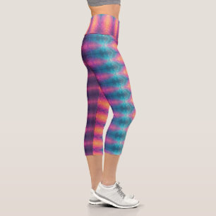 Neon Cosmic Galaxy Fitness Coach Yoga Instruktor Capri Leggings