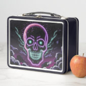 Neon Cosmic Skull Metall Brotdose (Beispiel)