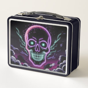 Neon Cosmic Skull Metall Brotdose