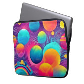 Neon Cosmos Abstract Design Laptopschutzhülle (Vorderseite Links)