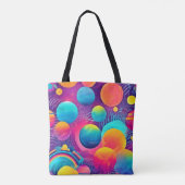 Neon Cosmos Abstract Design Tasche (Rückseite)
