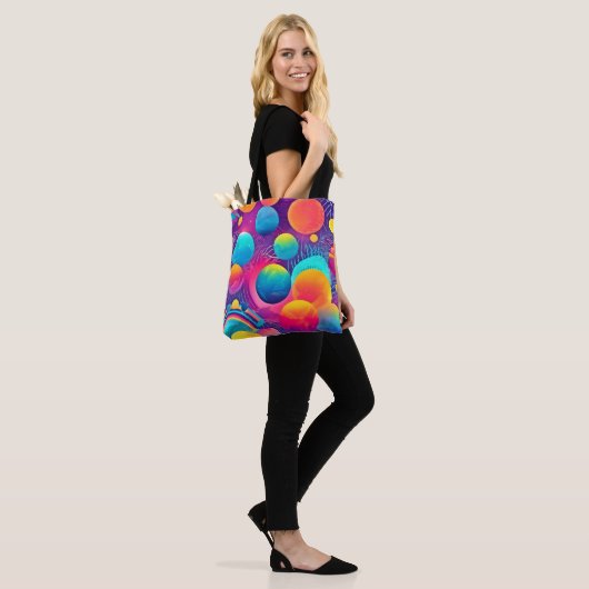 Neon Cosmos Abstract Design Tasche (Am Model)