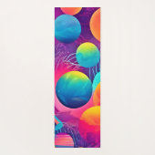 Neon Cosmos Abstract Design Yogamatte (Rückseite)