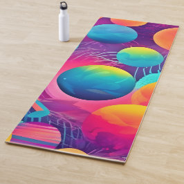 Neon Cosmos Abstract Design Yogamatte