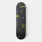 Neon Cosmos Universe Cool Skateboard Deck (Vorderseite)