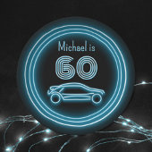 Neon Coupé Rennwagen - Motorsport Custom Men Pappteller