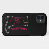 Neon Cowboy Boot Anpassbarer Name Case-Mate iPhone Hülle (Rückseite (Horizontal))