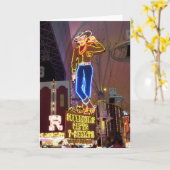 Neon Cowboy Sign Las Vegas Karte (Gelbe Blume)