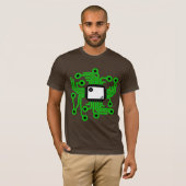 Neon-CPU-Chip-Grün T-Shirt (Vorne ganz)