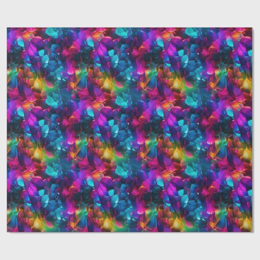 Neon Crazy Harmony Hues Geschenkpapier (Flach)