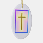 Neon Cross Keramik Ornament (Rechts)