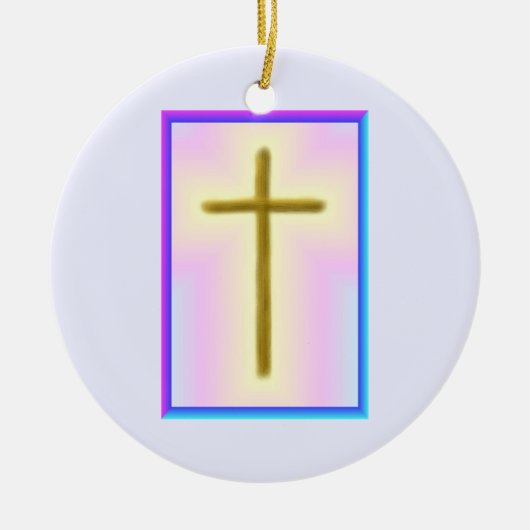 Neon Cross Memorial Ornament (Vorne)