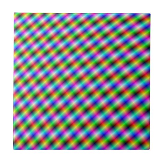 Neon Crosshatch Fliese (Vorderseite)