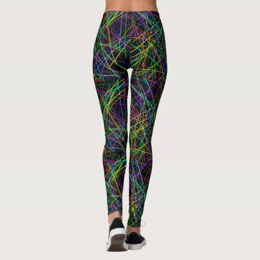 Neon Crosshatch Infinite Grid Leggings (Rückseite)