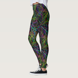 Neon Crosshatch Infinite Grid Leggings